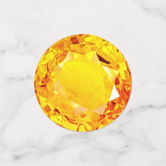 黄色エレガントサファイア宝石 コンフェッティ (スモール正面)