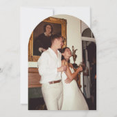 黄色エレガントストライプの結婚ヴィンテージ 招待状 (裏面)