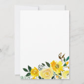 黄色エレガントバラフローラサプライズ30歳の誕生日 招待状 (裏面)