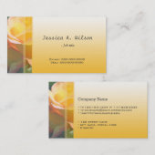 黄色エレガントバラ花プロフェッショナル 名刺 (正面/裏面)