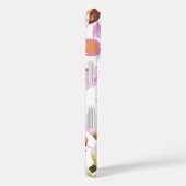 黄色エレガントピンク水色フローラパーソナライズされた Case-Mate iPhoneケース (裏面 / 右)