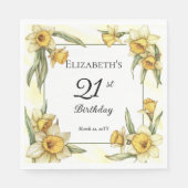 黄色エレガントフローラ21歳 スタンダードランチョンナプキン (正面)