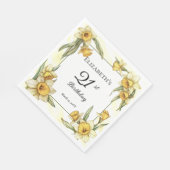 黄色エレガントフローラ21歳 スタンダードランチョンナプキン (角)