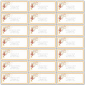 黄色エレガントワイルドフラワー水彩ゲストアドレス シール (正面)