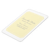 黄色エレガント単に日付を保存 マグネット (左側)