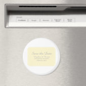 黄色エレガント単に日付を保存 マグネット (インサイチュ (食洗機))