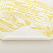 黄色エレガント大理石：手描きテクスチャ シェルパブランケット (3/4)