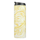 黄色エレガント大理石：手描きテクスチャ タンブラー (回転右)