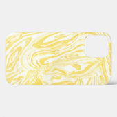 黄色エレガント大理石:手描きテクスチャ Case-Mate iPhoneケース (裏面 (横))