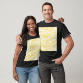 黄色エレガント大理石:手描きテクスチャ Tシャツ (ユニセックス)