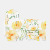 黄色エレガント桃色の水色フローラ フェイバーボックス (折り畳みなし)