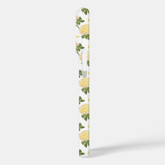 黄色エレガント水和フローラモノグラム Case-Mate iPhoneケース (裏面 / 左)