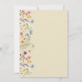 黄色エレガント水彩野結婚花 招待状 (裏面)