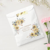 黄色エレガント水色ひまわり晴れ フェイバーバッグ (封をした状態)