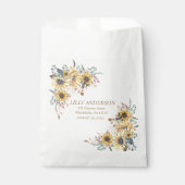 黄色エレガント水色ひまわり晴れ フェイバーバッグ (正面)