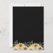 黄色エレガント水色ひまわり晴れ 招待状 (裏面)