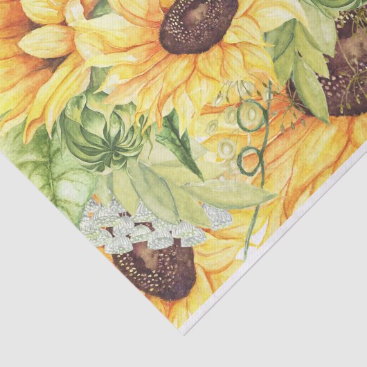 黄色エレガント水色ひまわり緑 薄葉紙 (詳細)