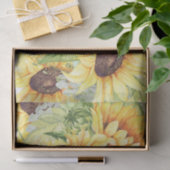 黄色エレガント水色ひまわり緑 薄葉紙 (ギフト)