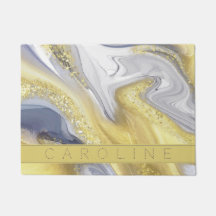 黄色エレガント灰色金ゴールド大理石エフェクト名