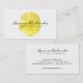 黄色エレガント花弁IIの名前 名刺 (正面/裏面)