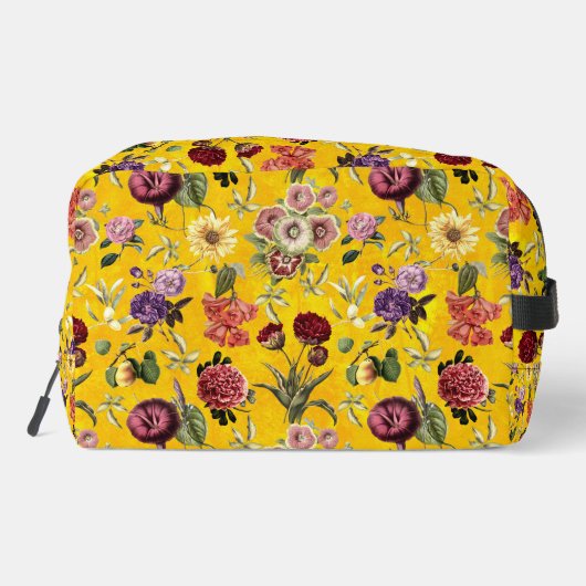 黄色エレガント花柄モノグラム ドップキット (裏面)