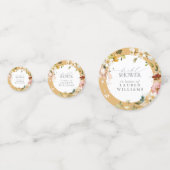 黄色エレガント野草水彩ブライダルシャワー コンフェッティ (正面)