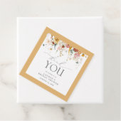 黄色エレガント野草水彩ブライダルシャワー フェイバータグ (インサイチュ)