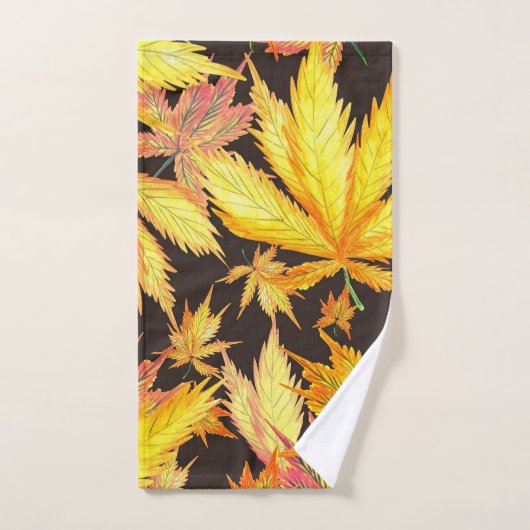 黄色エレガント離れの装飾的な目を引く バスタオルセット (ハンドタオル)