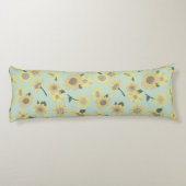 黄色オエレガントレンジブルーひまわり ボディピロー (裏面)