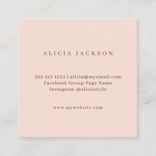 黄色オレンジ色の水カラー花びらウェディングプランナー スクエア名刺 (裏面)