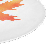 黄色オレンジ色の水色メープルリーフ カッティングボード (角)