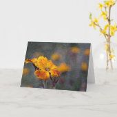黄色オレンジ色の野アート花ノートカード カード (黄色い花)