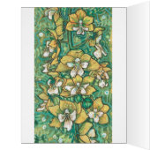 黄色オーキッド熱帯花絵画フローラ (内側(左))