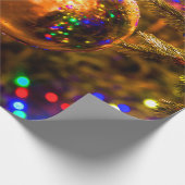 黄色オーナメントボーカラフルル、ライト ラッピングペーパー (角)