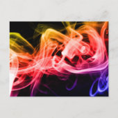 黄色オ鮮やかレンジパープル抽象芸術煙 ポストカード (正面)
