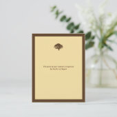 黄色カシの結婚式のエンクロージャRSVPの応答カード 出欠カード (スタンド正面)