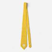 黄色カジュアル円モノグラム ネクタイ (正面)