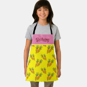 黄色カスタマイズのニンジン柄の子供 エプロン (インサイチュ)