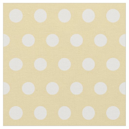 黄色カスタマイズの水玉模様パターン ファブリック (クローズアップ)