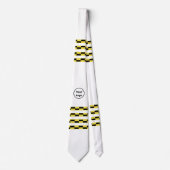 黄色カスタムと黒のブロック ネクタイ (正面)