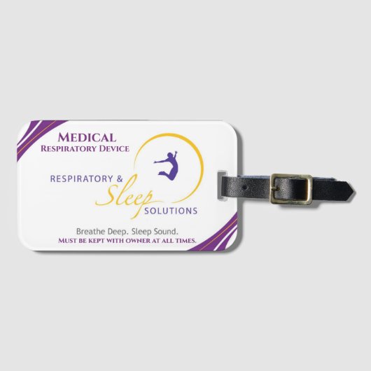 黄色カスタムのCPAPマ運シンオン ラゲッジタグ (正面横)