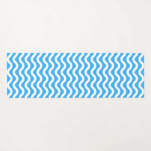 黄色カッコいいブルーウェーブサーフィンヨガマット ヨガマット (裏面(横))