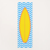 黄色カッコいいブルーウェーブサーフィンヨガマット ヨガマット (正面)