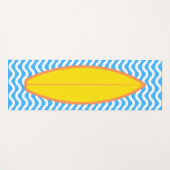 黄色カッコいいブルーウェーブサーフィンヨガマット ヨガマット (正面(横))