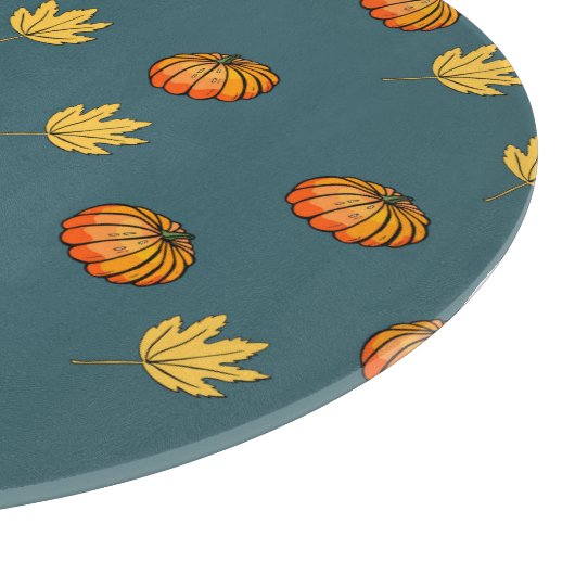 黄色カッコいいモダンのパンプキンパターン愛好家word art カッティングボード (角)