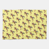 黄色カラフルいキッチンタオルのカエル キッチンタオル (横)