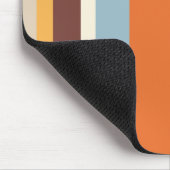 黄色カラフルのストライプヴィンテージ・ラベル マウスパッド (コーナー)