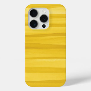 黄色カラフルの水色の線パターン抽象芸術 iPhone 15 PROケース