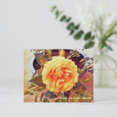 黄色カラフルバラ ポストカード (スタンド正面)