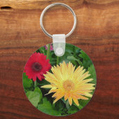 黄色ガーベラキーチェーン キーホルダー (正面)